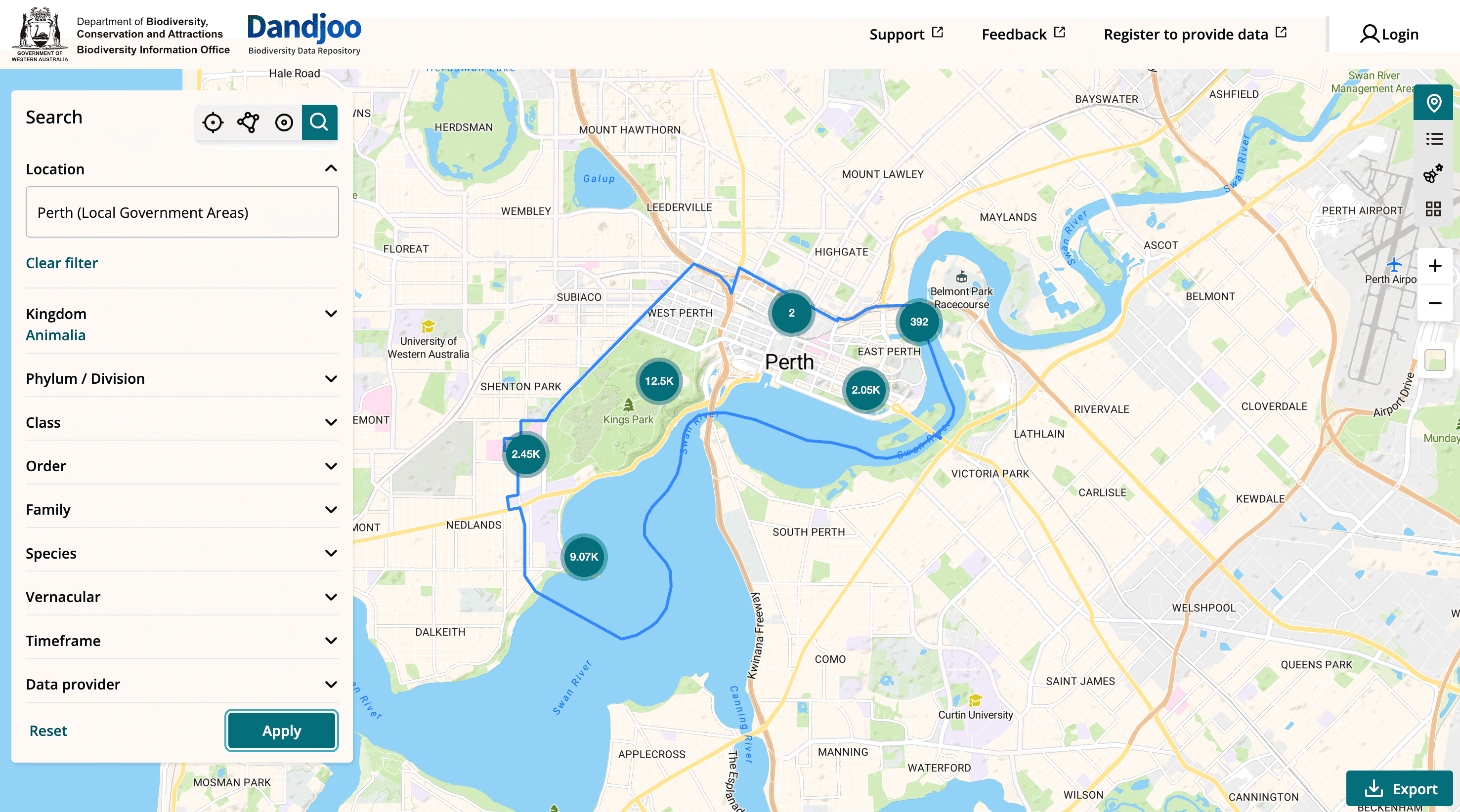 Dandjoo Data Delivery Search