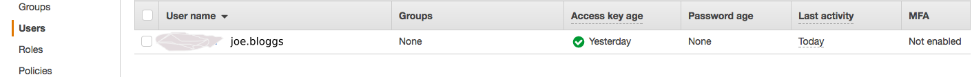 AWS Username