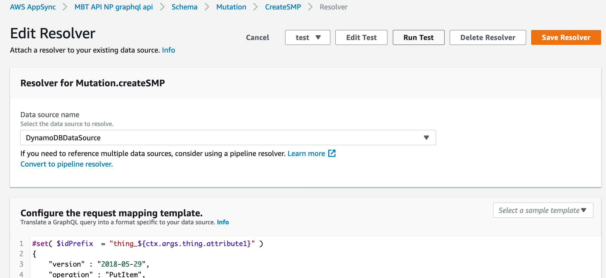 Console - Edit Resolver 