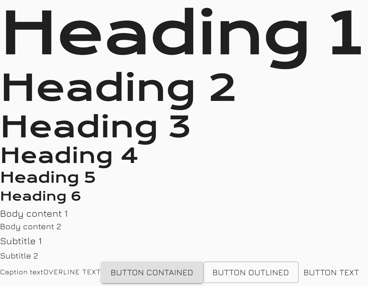 Screenshot of Typography while using MUI's Typography component
